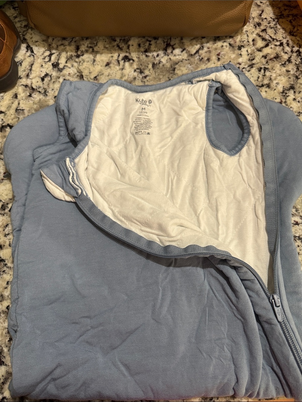 Baby Blue Sleeveless Sleep Sack - Medium